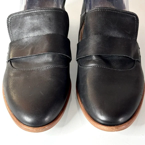 Neiman Marcus Leather Loafer 8.5 Minimalist Black - Picture 4 of 9